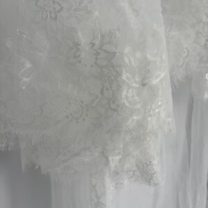 Mabella Chic White Fluffy French Wedding Veil